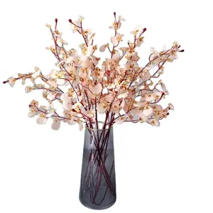 2023 80cm wholesale Wedding indoor decorative cheap yellow colorful artificial plants flowers blossom branch