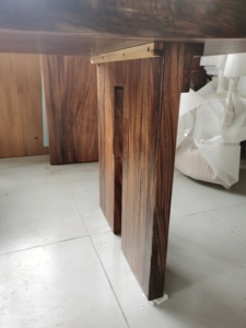 Tavolo in legno schiaffo con sedia set 2021 nuovo design in legno di <span class=keywords><strong>noce</strong></span> sudamericano - Product Image 6