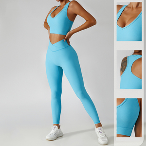 Soutien-gorge de sport sans couture haut de forme physique pour femmes hauts courts de course pour femmes soutien-gorge de yoga rembourré d'entraînement rose vêtements de sport à fort impact - Product Image 2