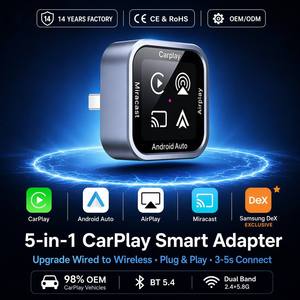 Adaptador Inalámbrico CarPlay, Dongle CarPlay, Adaptador Android Auto, AirPlay Inalámbrico, Miracast, Samsung Dex, Pantalla para Auto, Certificado RoHS - Product Image 1