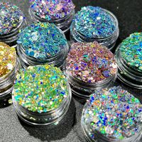Paillettes 3D œil de chat à rayures verticales gaufrées, effet laser brossé, ultra-fines, pour nail art, accessoires de bricolage, multicolores, en PET