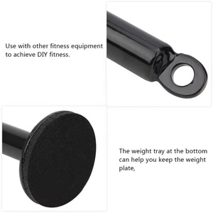 Goupille de chargement réglable pour plaques de poids de fitness avec boucle de support de charge de 8 cm, support de poids noir pour le fitness et le gain musculaire - Product Image 4