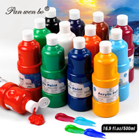 Peintures Acryliques Professionnelles pour Artistes et Étudiants, Couleurs Non Toxiques en Bouteilles Plastiques de 120/250/500 ml