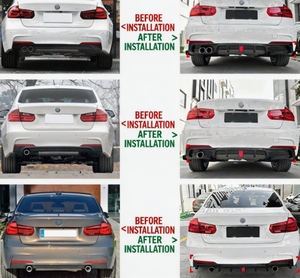 AURON BMW ซีรีส์ 3 F30 F35 ปี 2013-2019 ชุดแต่งกันชนหลัง M-tech พร้อมไฟ - Product Image 3