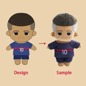 LEMON New fashion cartoon football player mascot mbape stuffed toy doll custom Football Club animal plush toys