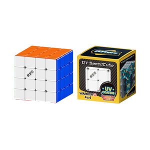 QIYI mainan Puzzle 4x4x4, mainan edukasi plastik ajaib 4*4 Cubo Magico, mainan Puzzle tanpa stiker baru, kubus kecepatan magnetik UV - Product Image 1