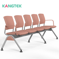 Chaises d'attente personnalisées en direct d'usine, 5 places, en PU, pour salle d'attente d'hôpital, sièges en bois