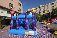 Glissière commerciale de planète maison d'arrière-cour utilisée enfants jouets château gonflable gonflable de saut de glissière de Cosmos à vendre