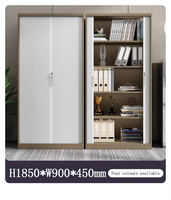 Armoire de classement en acier à porte tambour haute capacité, verrouillable, avec volet roulant, pour l'archivage et la gestion des documents de bureau