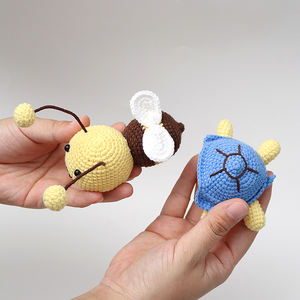Kit de <span class=keywords><strong>tricot</strong></span> manuel, jouets créatifs faits à la main, fil multicolore, porte-clés poupée tortue mignonne, mini <span class=keywords><strong>d</strong></span>écoration de bureau faite à la main - Product Image 6