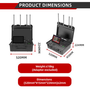 Rilevatore di Droni Wireless Multibanda Portatile |   900MHz/1.2GHz/2.4GHz/5.2GHz/5.8GHz |   Custodia in ABS, Rilevamento a Lungo Raggio - Product Image 4