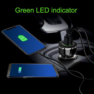 ที่ชาร์จในรถยนต์แบบสองพอร์ต QC3.0 USB Type A ชาร์จเร็วสำหรับอุปกรณ์มือถือ - Product Image 4
