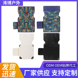 Folding <b>Chair</b> Cushion Thickened Wear Resistant Outdoor Replacement Seat <b>Pad</b> With Side Pocket Rectangle Small Size - Product Image 5