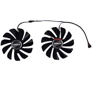 พัดลมระบายความร้อนการ์ดจอ GPU VGA สำหรับ Radeon ASROCK <span class=keywords><strong>RX</strong></span> <span class=keywords><strong>5700</strong></span> <span class=keywords><strong>XT</strong></span> Challenger D 8G <span class=keywords><strong>OC</strong></span>, การ์ดวิดีโอระบายความร้อน, 2 ชิ้น/ชุด, DIY FDC10U12S9-C - Product Image 2