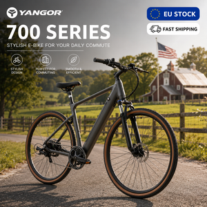 Bicicleta Eléctrica YANGOR en Stock en Almacén de la UE, 250W 36V 10.4Ah Batería de Litio, 7 Velocidades, Cuadro de Aluminio, Suspensión Delantera, para Ciudad y Carretera - Product Image 3