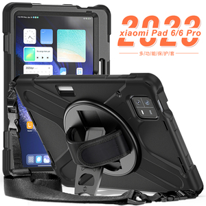 Funda Protectora de Silicona para Tablet con Rotación de 360 Grados para Xiaomi <span class=keywords><strong>MI</strong></span> <span class=keywords><strong>Pad</strong></span> 5 6 7 8 <span class=keywords><strong>Pro</strong></span> 11 Ultra 12.4 POCO X1, Funda Resistente con Correa de Mano y Hombro - Product Image 2