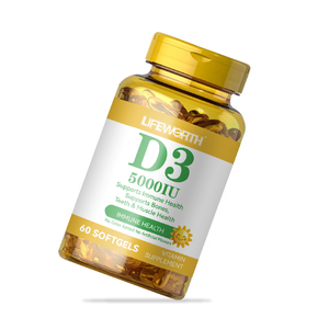Lifeworth Private Label Vitamine D3 K2 Softgel <span class=keywords><strong>Capsules</strong></span> Oem Vis Leverolie Voor Volwassenen - Product Image 1