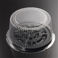 Vente en gros Mini boîte à gâteaux ronde transparente Récipient en plastique transparent personnalisé avec couvercle recyclable PET/PP pour emballage de gâteaux