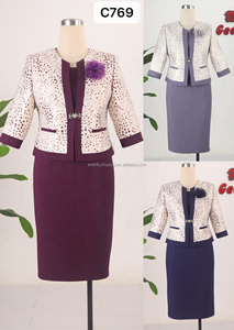 Ensemble de costumes formels deux pièces pour femmes, style turc et africain, personnalisé, avec strass, grandes tailles, pour le bureau et l'église - Product Image 3
