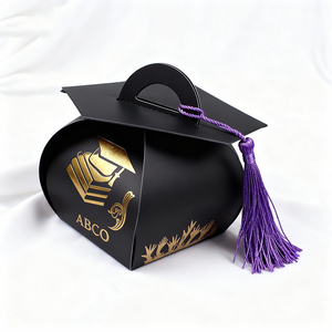 Caja <span class=keywords><strong>de</strong></span> regalo <span class=keywords><strong>con</strong></span> forma <span class=keywords><strong>de</strong></span> tapa negra y dorada para decoración <span class=keywords><strong>de</strong></span> fiesta <span class=keywords><strong>de</strong></span> celebración <span class=keywords><strong>de</strong></span> chocolate caramelo <span class=keywords><strong>con</strong></span> Manejo <span class=keywords><strong>de</strong></span> Impresión <span class=keywords><strong>de</strong></span> laminación mate - Product Image 2