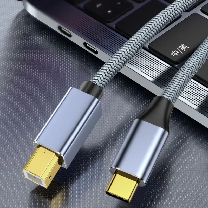 DTECH yüksek stabilite altın kaplama yazıcı kablosu 1.5M tipi C erkek B erkek USB 2.0 baskı kablosu