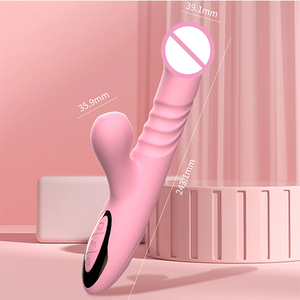 เครื่องนวดสั่นสะเทือนซิลิโคนแบบขายส่งสำหรับนวดผ่อนคลายทั่วร่างกาย หัวคู่ กระตุ้นจุดจี สำหรับผู้หญิง เครื่องช่วยสำเร็จความใคร่ทางช่องคลอด ของเล่นทางเพศสำหรับผู้ใหญ่ - Product Image 2