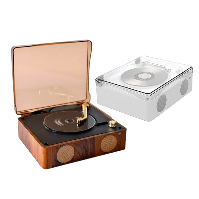 Retro CD Player Convenient BT Wireless Speaker Audio Player Birthday Gift Album CD Player
