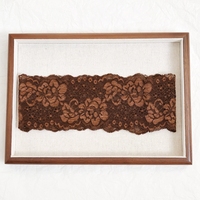 Serre-tête de mariée en dentelle de polyester, extensible, ajouré, à motif floral, haut de gamme, monocouche, pour femme