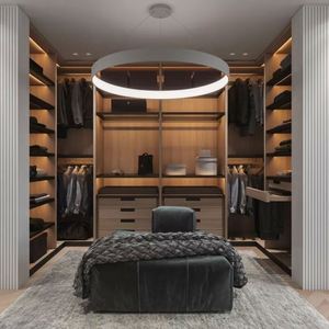 Armoires de chambre à coucher en bois mélaminé de luxe modernes personnalisées YALIG, système de dressing - Product Image 3