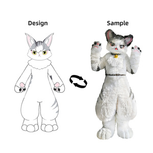 Costume de mascotte de chat Fursuit personnalisé de haute qualité tenue à fourrure de style anime pour adultes et adolescents fête de cosplay - Product Image 4