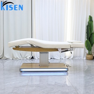 Kisen Customized Beauty <b>Bed</b> New Design Modern Massage Table Electric Motors Control with <b>Led</b> Light Remote on Sale - Product Image 5