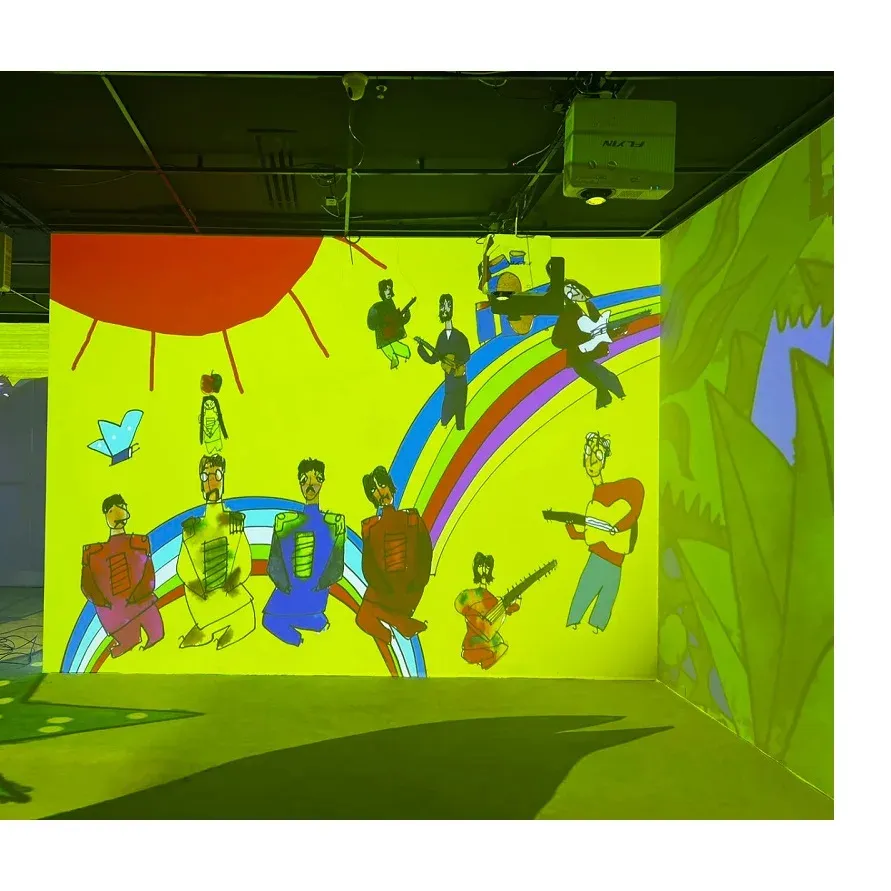 Grande taille active 3*36m doigt tactile multi-écran projection interactive expérience immersive sol mural interactif pour la classe