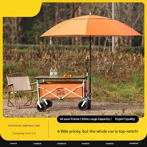 Carrito de Playa Plegable con Silla, Sombrilla, Mesa y Mango Telescópico - Product Image 5
