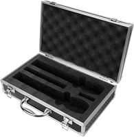 Étui de Microphone pour 2, étui de Microphone sans fil étui de transport de micro dur avec mousse
