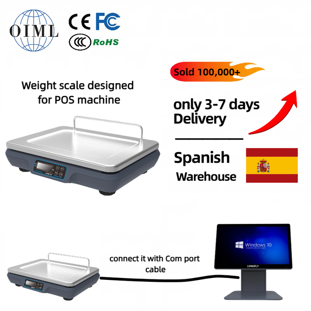 LongFly Electronic OIML Certified AI Camera Pricing POS Cash Register LongFly Electronic Price Computing Scale Bench Scale
