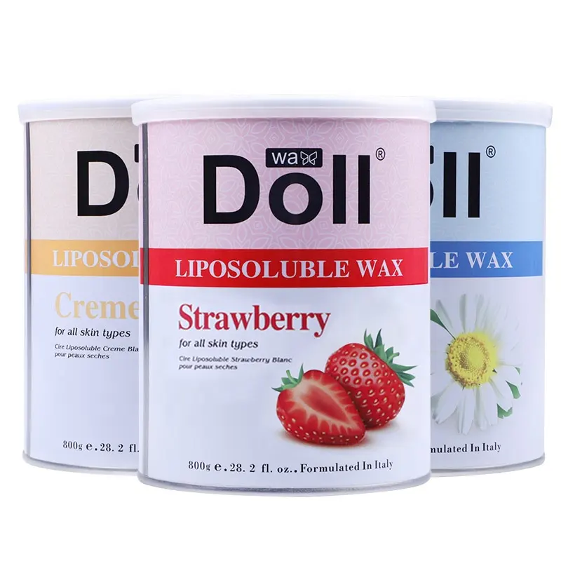 DOLL WAX 800 g Haarentfernung neuer Geschmack tropische Mischung Frucht weiches warmes Wachs natürliches Enthaarungsmittel dose fettlösliches Wachs