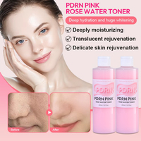 Tonique pour le visage à l'eau de rose rose PDRN, anti-rides, raffermissant, hydratant, avec extrait de rose et d'ADN de saumon, 250 ml