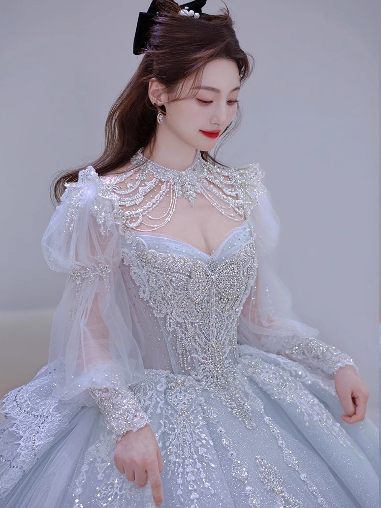 bluewedding dress
