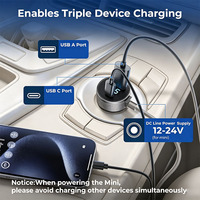 Cable de Alimentación para Encendedor de Cigarrillos Starlink Mini con Pantalla Digital de Voltaje, USB-A, USB-C, Múltiples Puertos, Enchufe DC Impermeable para RV y Camiones