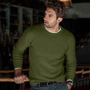 PASUXI, venta al por mayor, suéter informal de talla grande de invierno para hombre, Tops de punto térmicos cómodos de Color sólido a la moda - Product Image 4