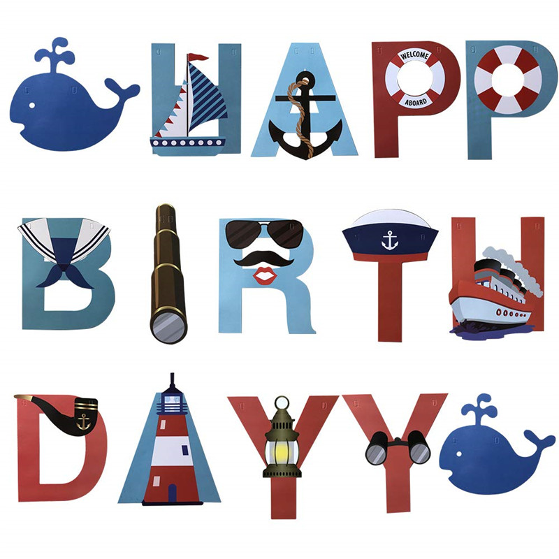 Festa Nautica Perfetta: Banner Di Compleanno Blu Navy Per Ragazzi, 13