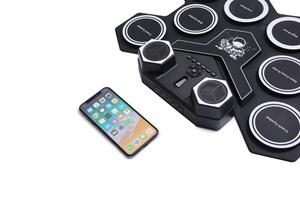 <span class=keywords><strong>Batterie</strong></span> de percussions électroniques de bureau AOOLOO, pliable, avec <span class=keywords><strong>batterie</strong></span> au lithium, chargement USB, pour haut-parleur portable, pour enfants - Product Image 4