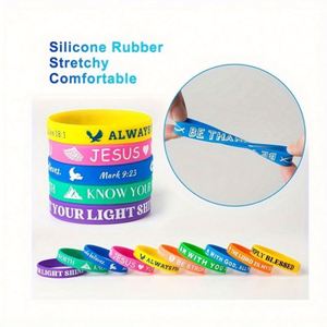Bracelet en caoutchouc personnalisé en gros avec votre propre logo pour événements promotionnels, cadeaux publicitaires, bracelet en silicone - Product Image 4