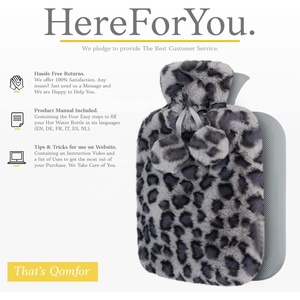 <span class=keywords><strong>Botella</strong></span> de <span class=keywords><strong>agua</strong></span> <span class=keywords><strong>caliente</strong></span> de 2L con cubierta de leopardo suave, bolsa de <span class=keywords><strong>agua</strong></span> <span class=keywords><strong>caliente</strong></span> clásica para aliviar el dolor, calambres, pies de noche acogedores y calentador de <span class=keywords><strong>cama</strong></span> - Product Image 2