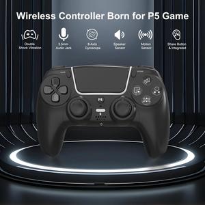 Manette de jeu sans fil GAMINJA P50A, manette de jeu BT, double vibration, gyroscope 6 axes, prise jack 3,5 mm, turbo pour manette sans fil PS5 - Product Image 6