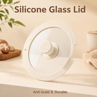 Lebensmittelechter Silikon-Glas-Dampfventildeckel 18cm OEM Kundenspezifisch Mehrfarbig Ungiftig Geringe Mindestbestellmenge Direkt ab Werk für die Küche