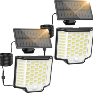 Projecteurs solaires extérieurs IP65 étanches, 186 LED, lumière murale solaire, lot de 1 - Product Image 2
