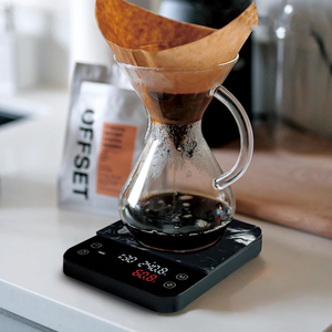 Báscula Digital Eléctrica para Café de Nuevo Tipo con Precisión de 0.1g, Temporizador a Pilas, Apagado Automático, Incluye Bandeja para Pesar - Diseño Minimalista - Product Image 3