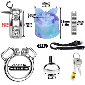 Dispositivo de Castidad con Correa FRRK, Jaula para Pene de Silicona con Forma de Mariposa, Candado BDSM, Cinturón de Castidad para Pene, Juguetes Sexuales para Sissy - Product Image 2