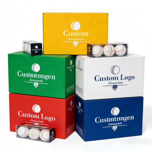 Boîtes en carton ondulé recyclables personnalisées avec logo imprimé, pour l'expédition de balles de cricket et de golf, boîtes mobiles - Product Image 1